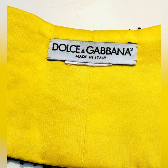 Dolce & Gabbana Black Lace on Yellow Headband - Picture 7 of 9
